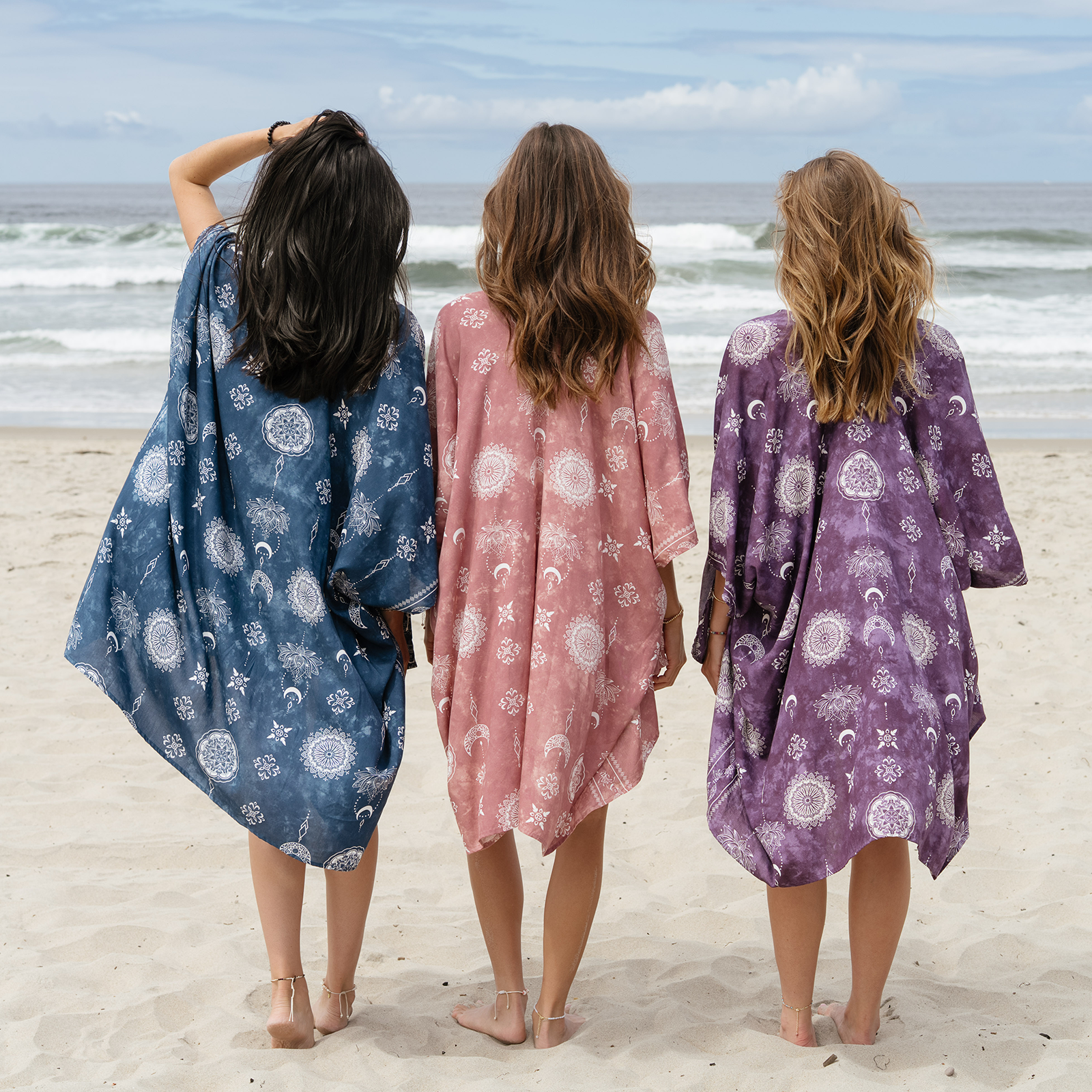 Lotus & Luna: Celestial Moon Rose Yoga Kimono