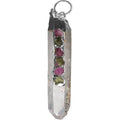 Clear Quartz Point Pendant w/ Watermelon Tourmaline (Each)