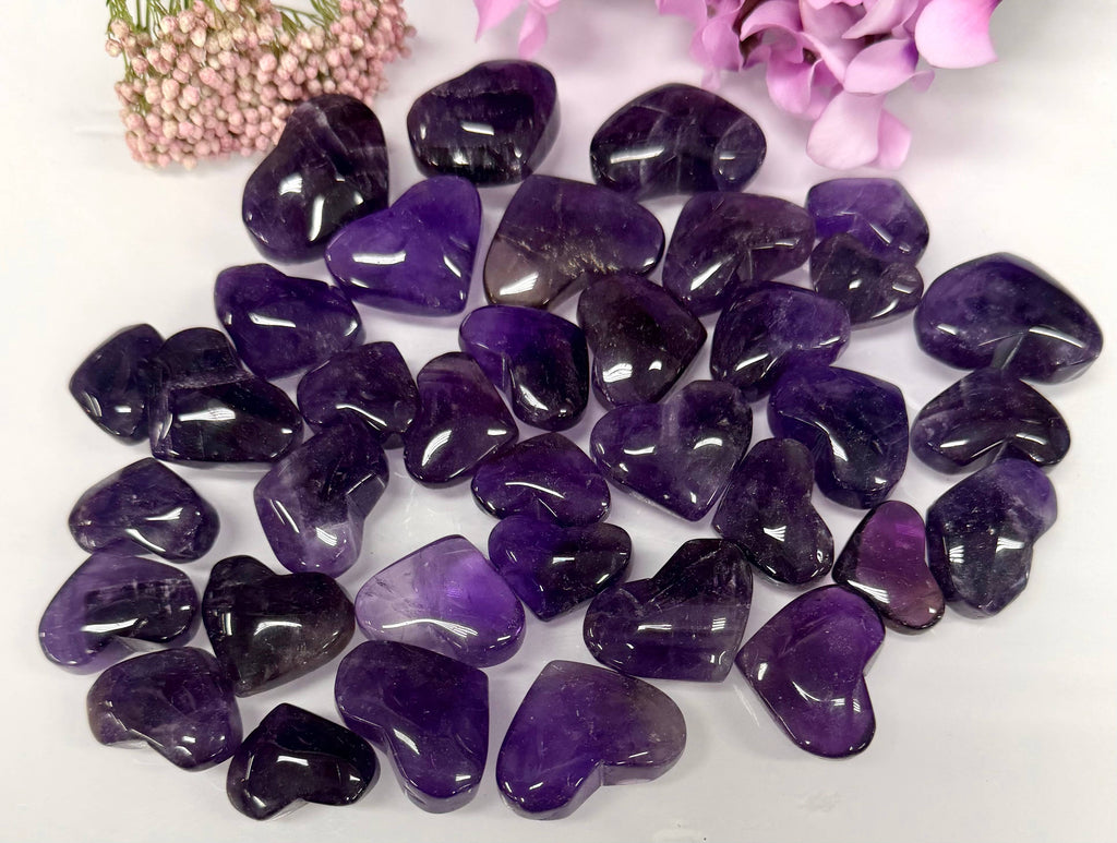 Deep Amethyst Heart Crystal Healing Energy