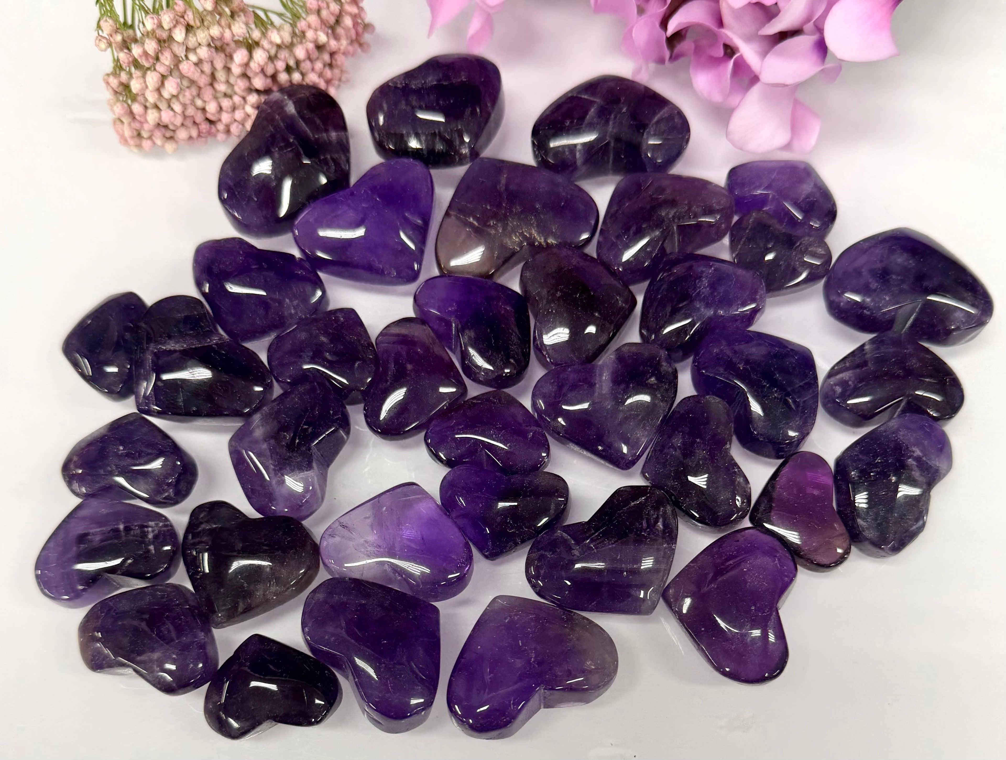 Deep Amethyst Heart Crystal Healing Energy