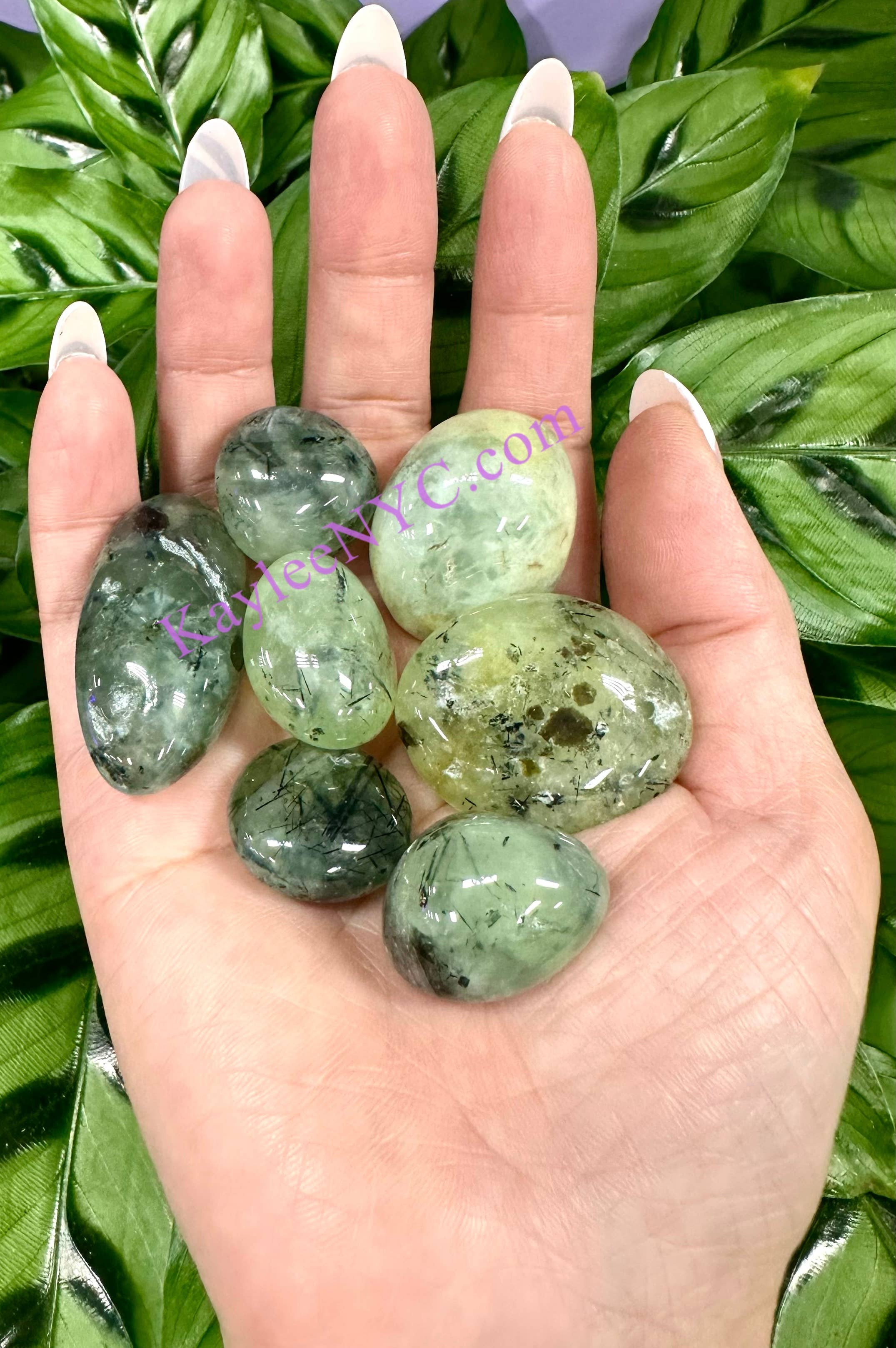 Natural Prehnite Tumble Healing Energy