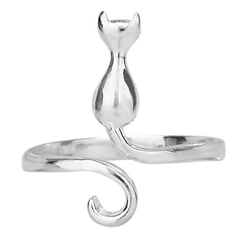 Kitty Cat Sterling Silver Ring