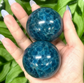 Blue Apatite Crystal Sphere