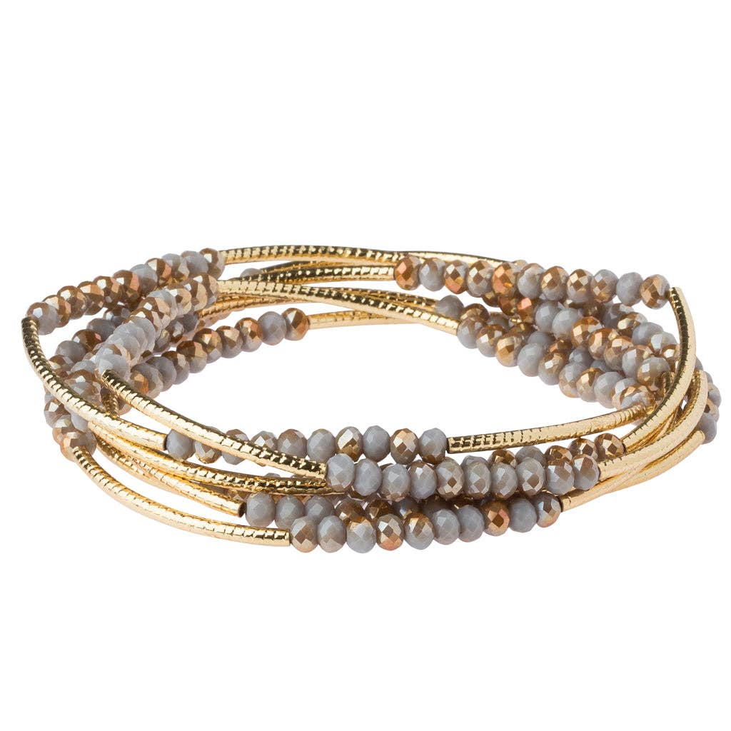 Scout Wrap: Silver Lining/Gold (Bracelet or Necklace)
