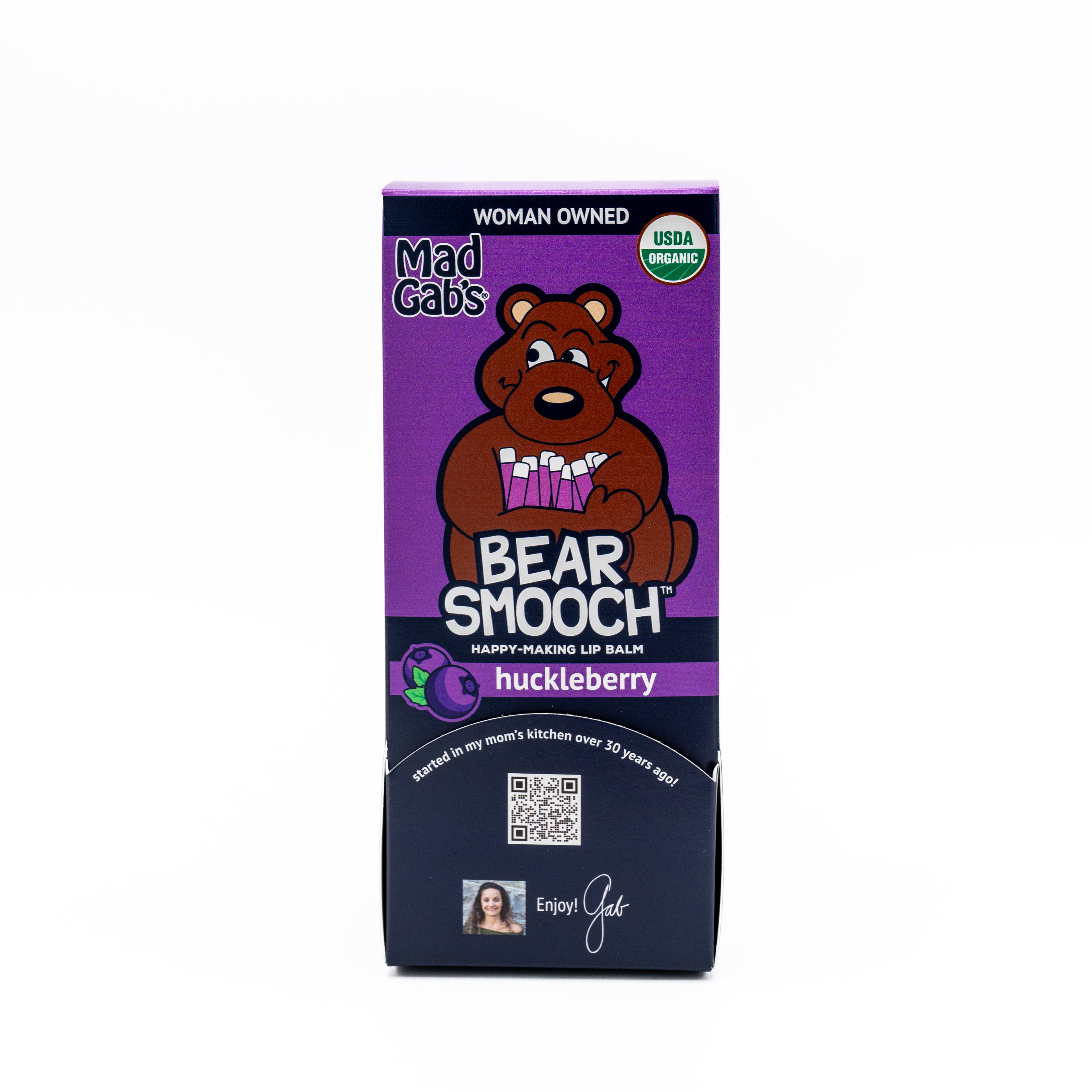 Organic Bear Smooch Huckleberry Lip Balm POP