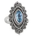 Blue Topaz “Gaudi Sky” Sterling Silver Ring