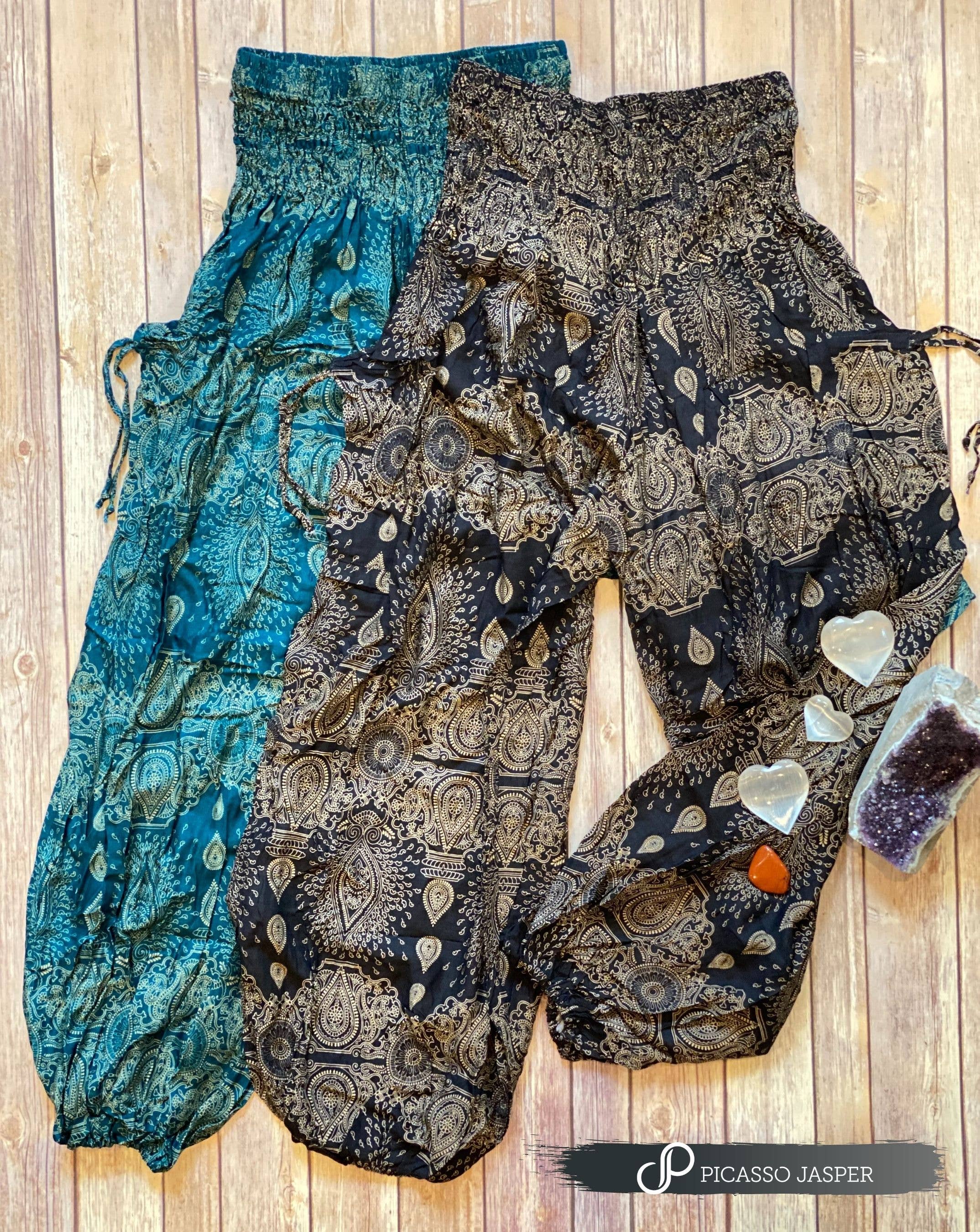 Teal Harem Pants: Queen Magic- 2 Pocket Pants