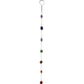 Wall Hanging String Tumbled Rainbow Chakra Stone Crystals