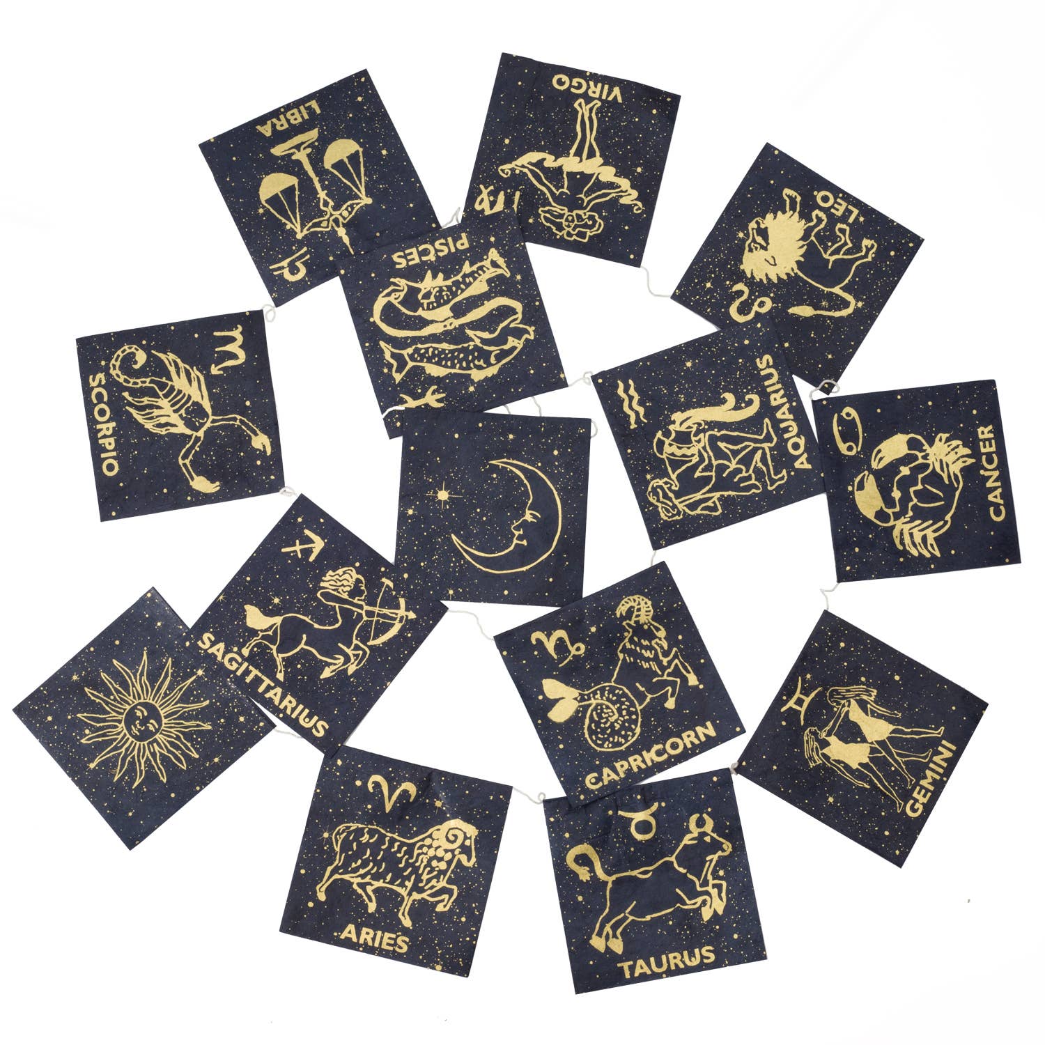 Astrological Zodiac Eco-Paper Garland