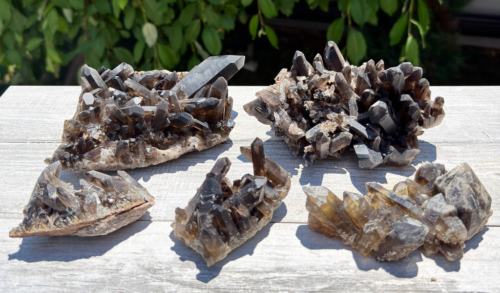Natural Smoky Quartz Cluster