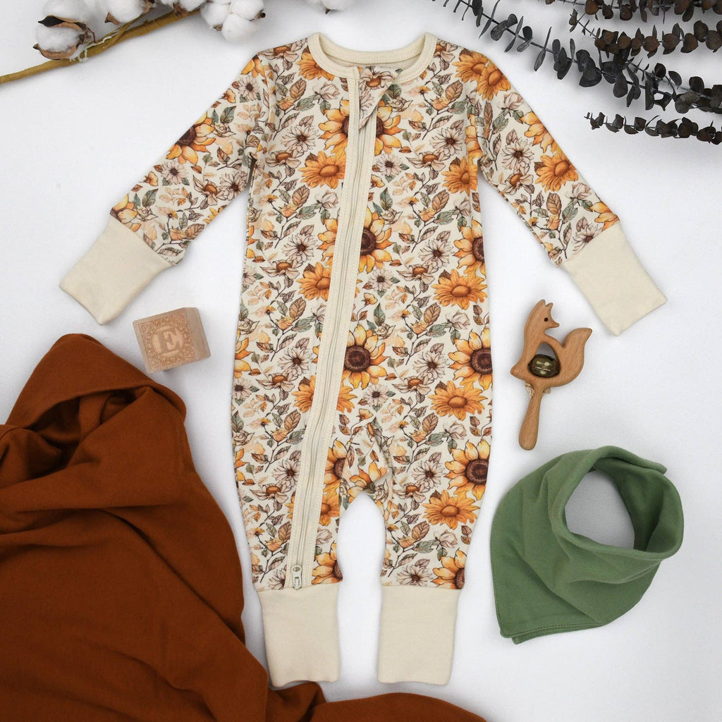 Organic Cotton Baby Pajamas 2-Way Zipper Sleeper, Bryony