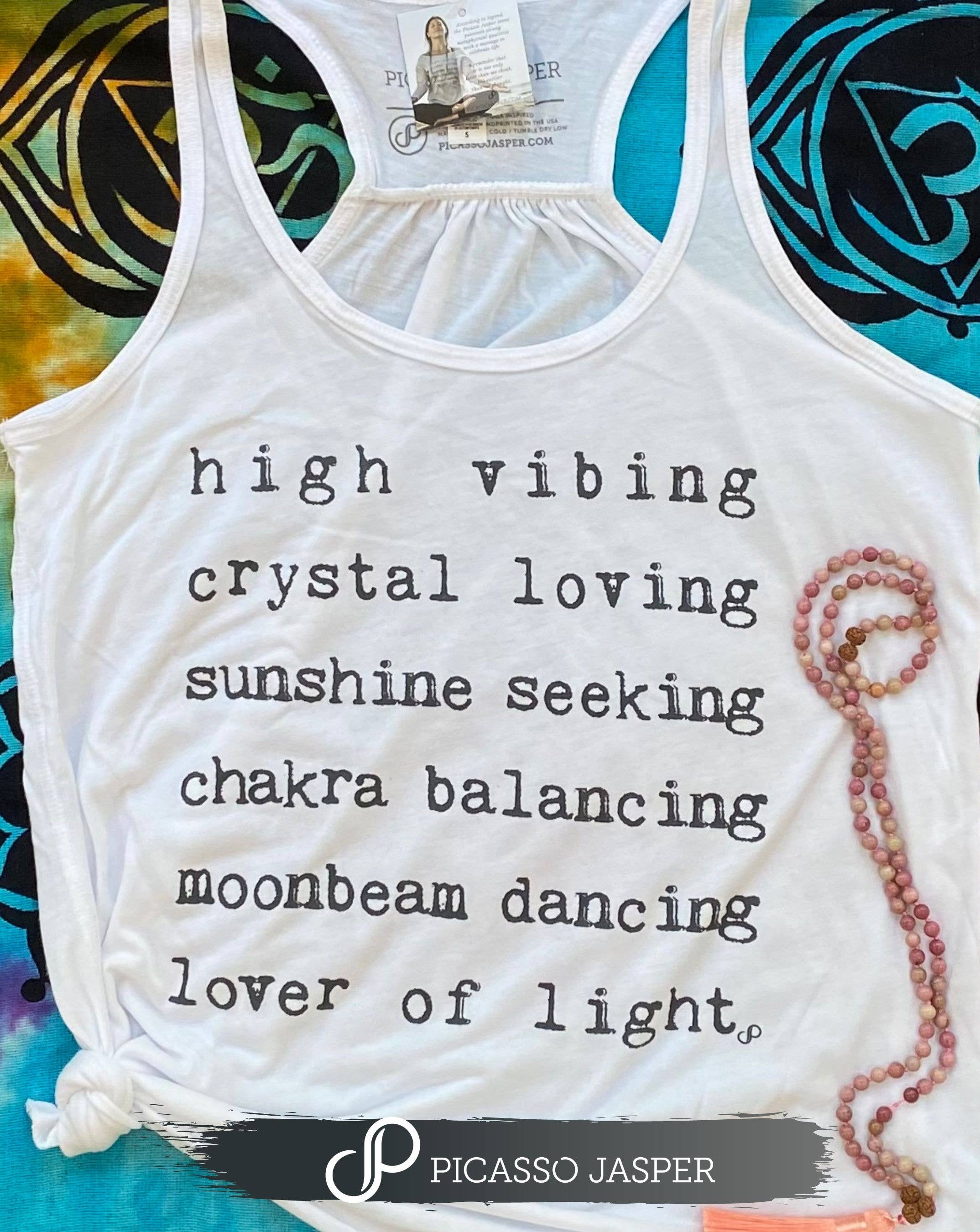 White Flowy Tank: Lover of Light