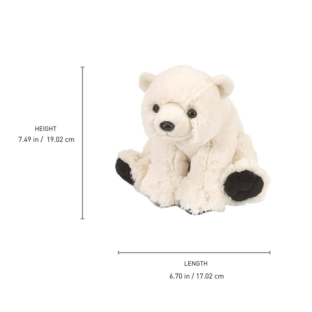 CK-Mini Polar Bear Stuffed Animal 8"