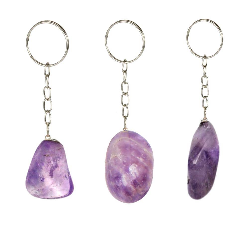 Keychain - Tumbled Amethyst