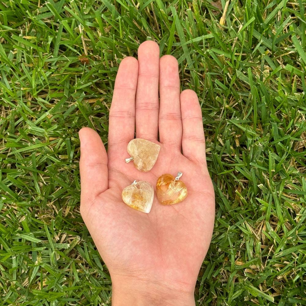Heart Pendant - Citrine