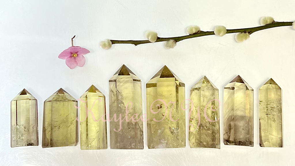 Citrine Obelisk Tower Point Crystal Energy Healing