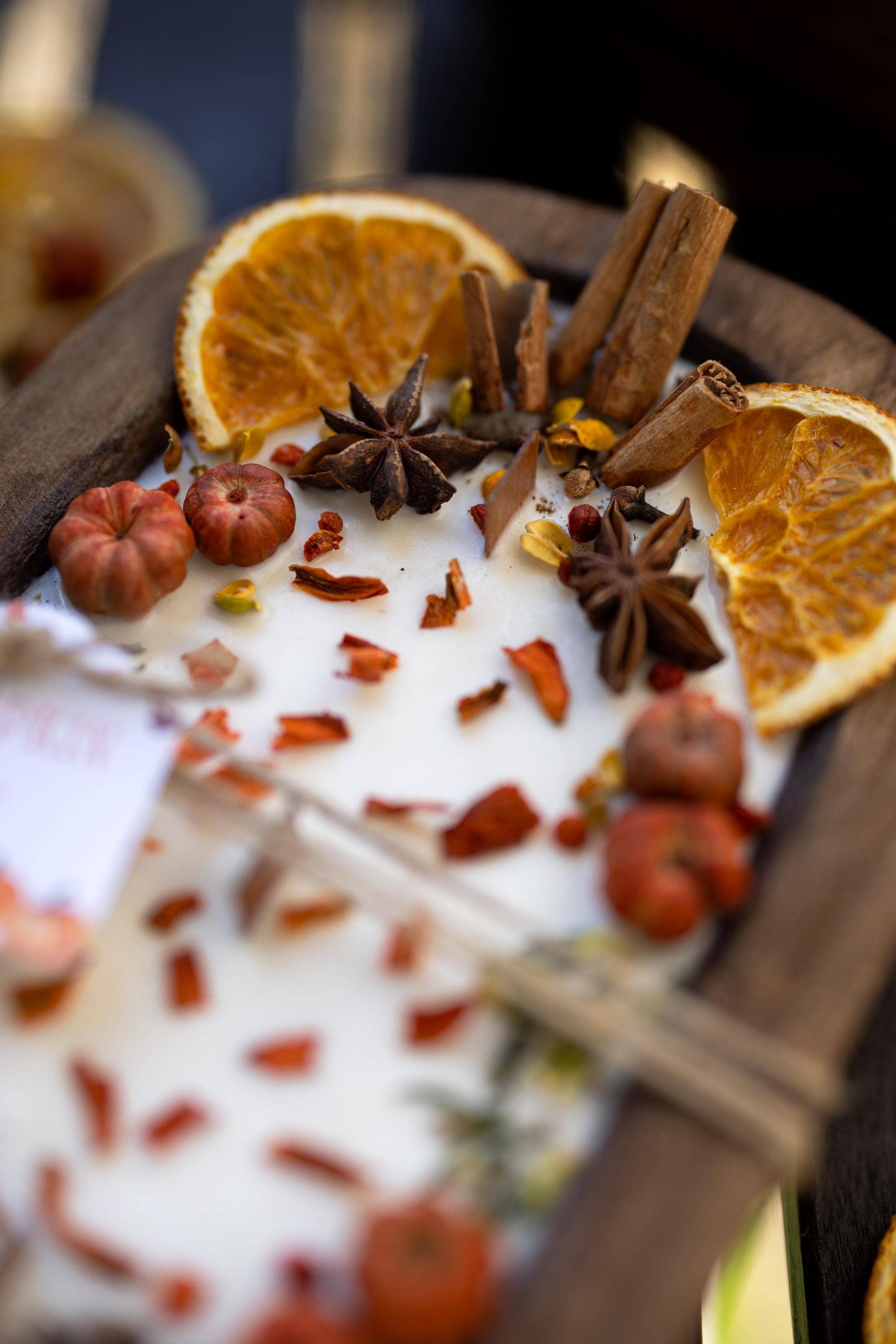 Autumn Wooden Candle/Fall Season/Pumpkin Orange Decoration/Pumpkin Pie/Fall Home Decor/Pumpkin Wood Bowl Candle