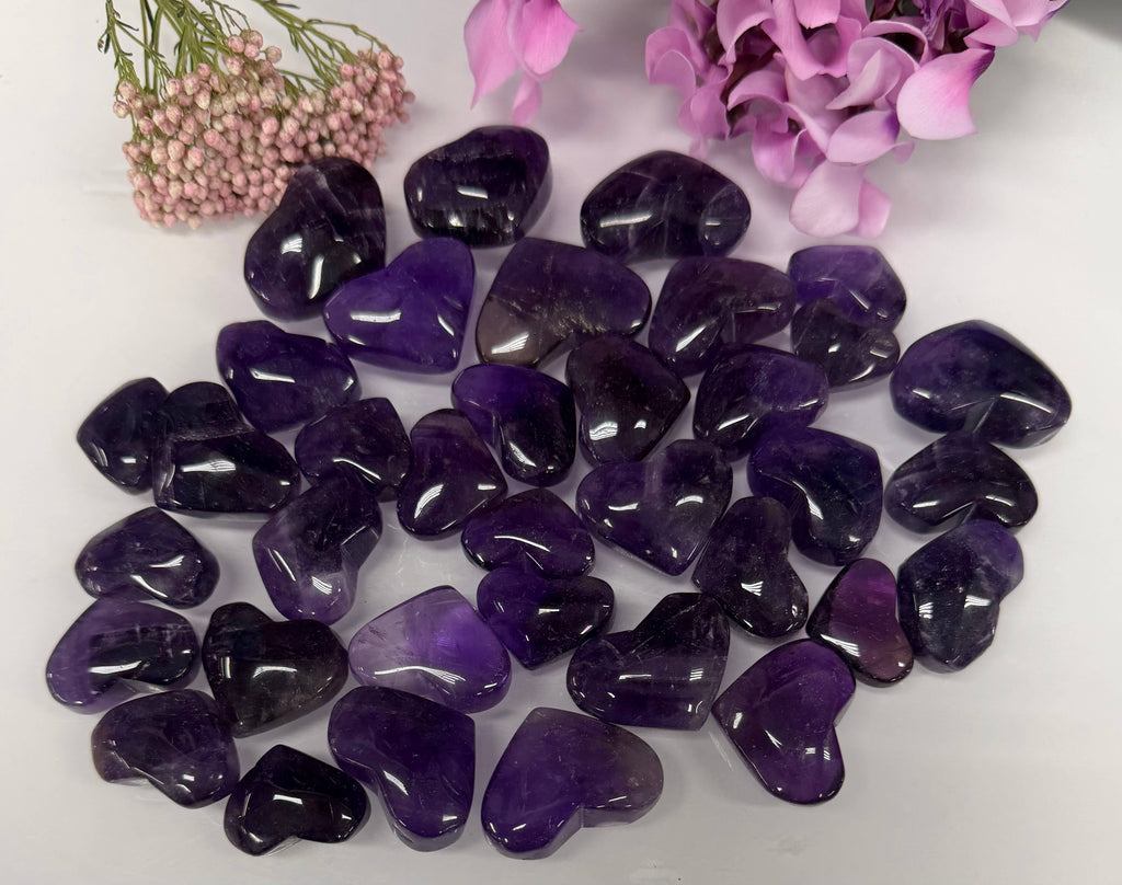 Deep Amethyst Heart Crystal Healing Energy