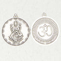 Goddess Pewter Pendant Necklace - Lakshmi