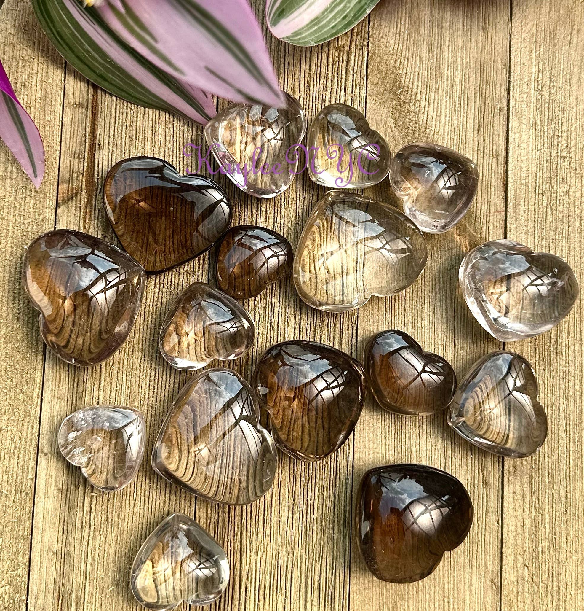 Smoky Heart Crystal Heart Healing Energy