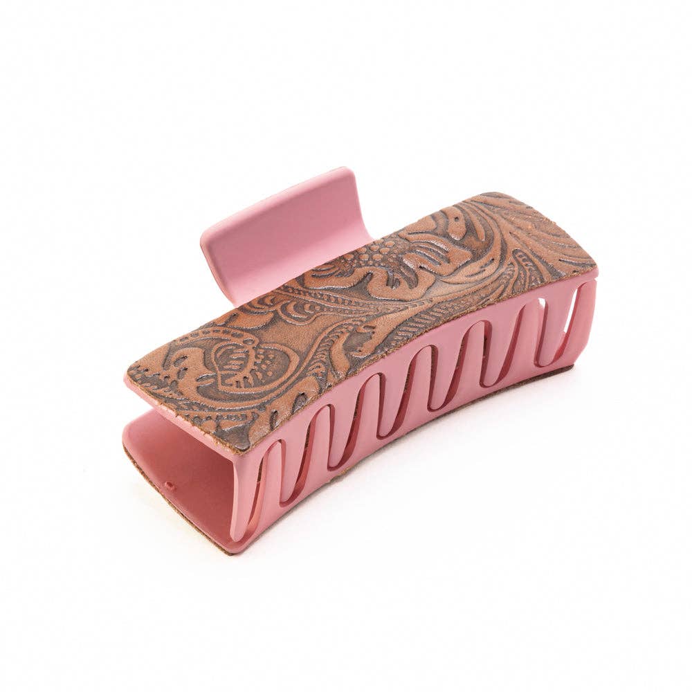 High Vista Hair Comb Clip In Pink & Brown