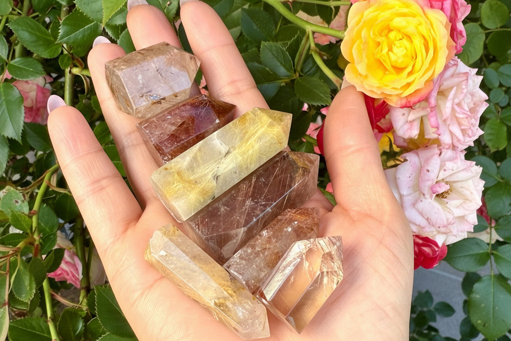 Rutilated Quartz Tower Obelisk Crystal Point