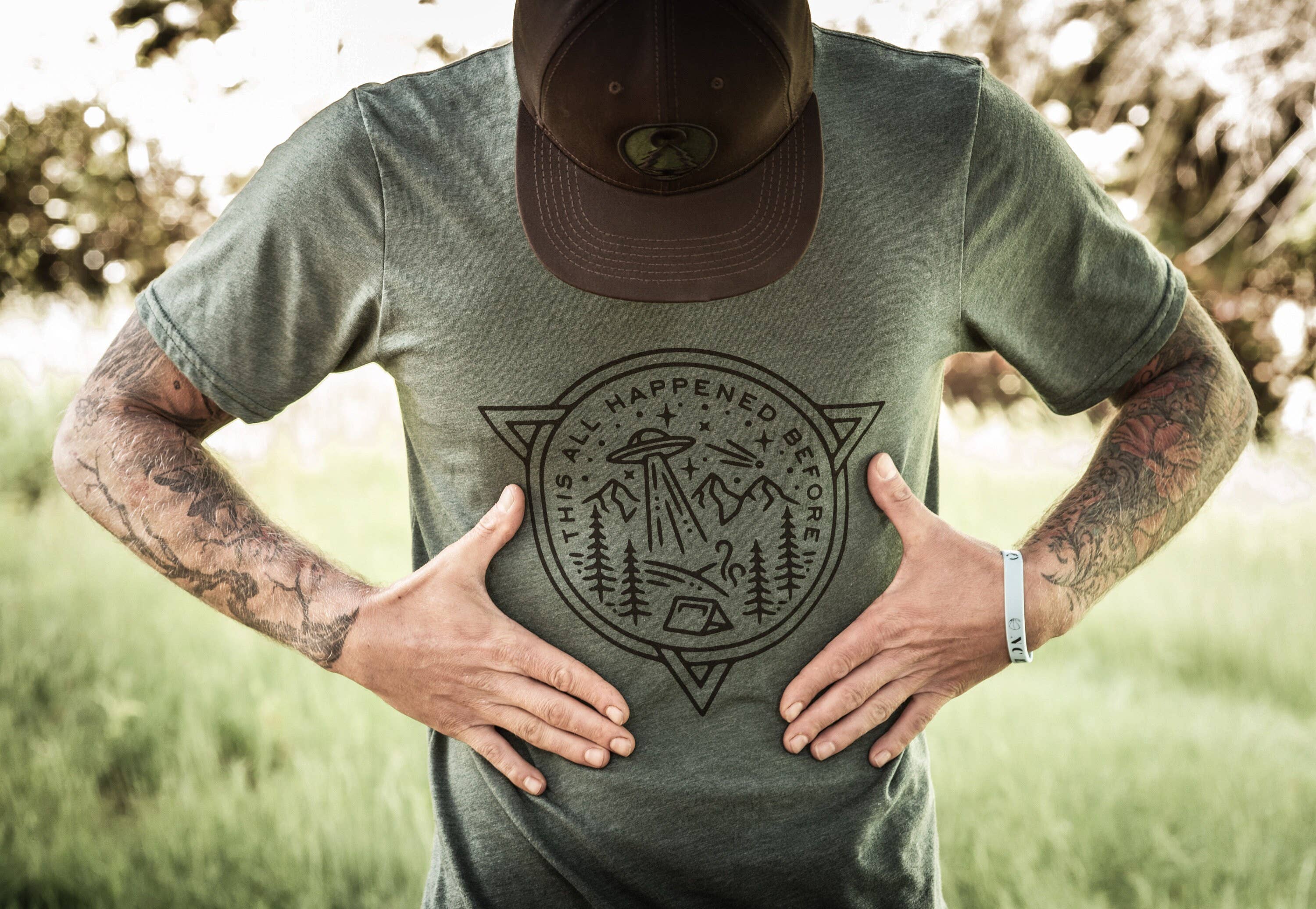 Lost Worlds Organic USA-Made Camping & Spiritual T-Shirt