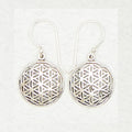 Sterling Silver Earrings - Flower of Life