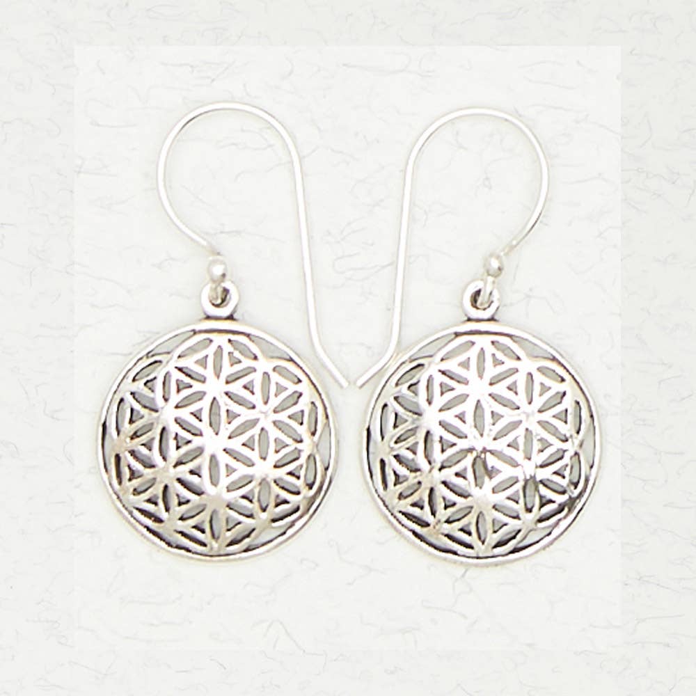 Sterling Silver Earrings - Flower of Life