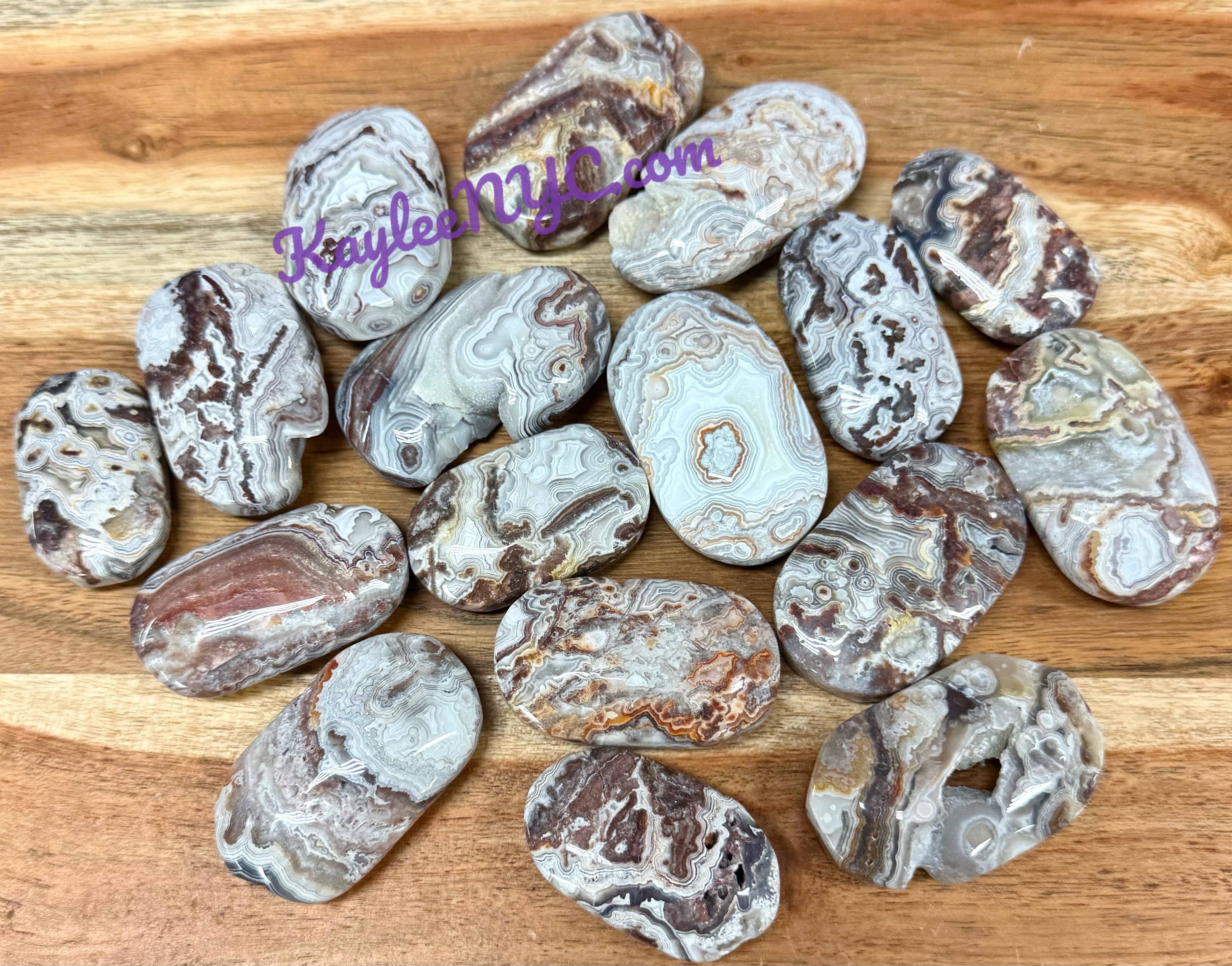 Mexican Lace Agate Palm Stone