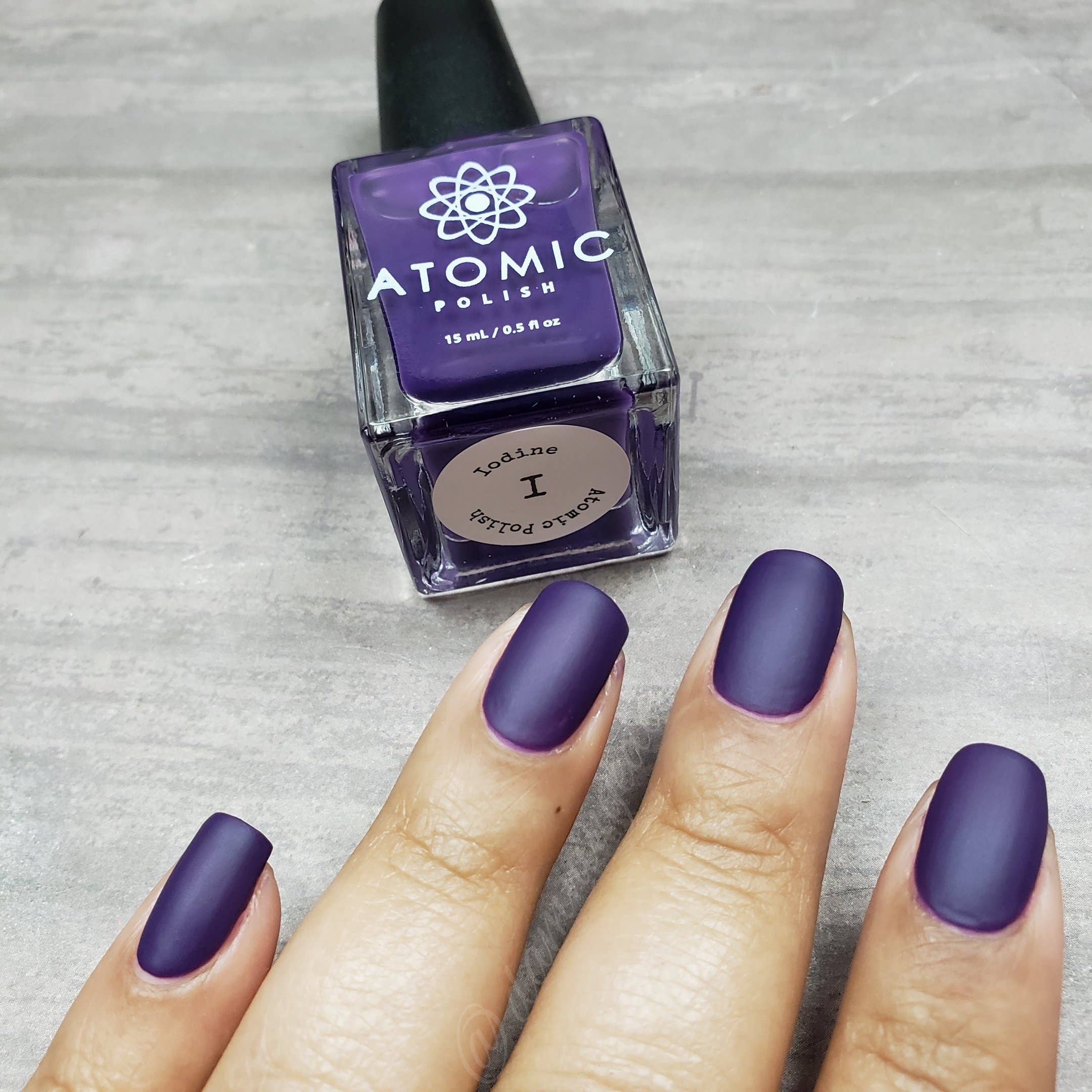 Iodine (I) Matte Purple Nail Polish