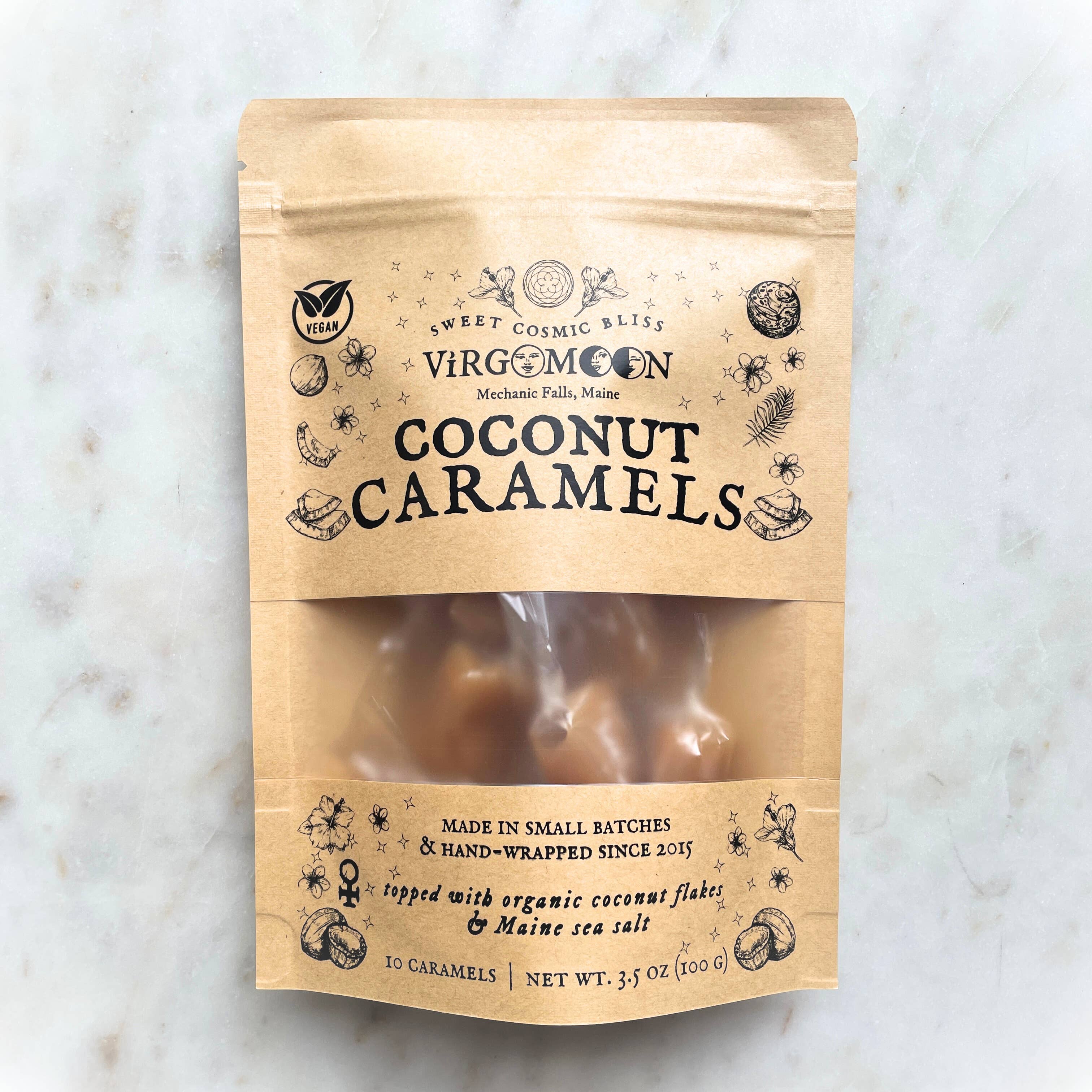 10pk Vegan Coconut Caramels - 100% Organic Ingredients