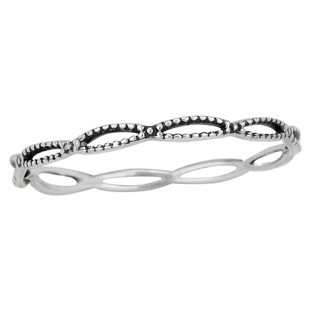 Infinite Grace Thin Sterling Silver Band