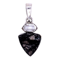 Shungite Herkimer Diamond Freedom Pendant