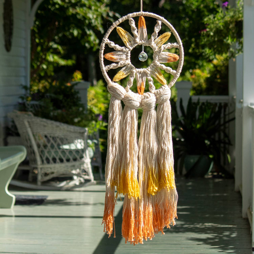 Orange Solar Rays Handcrafted Suncatcher