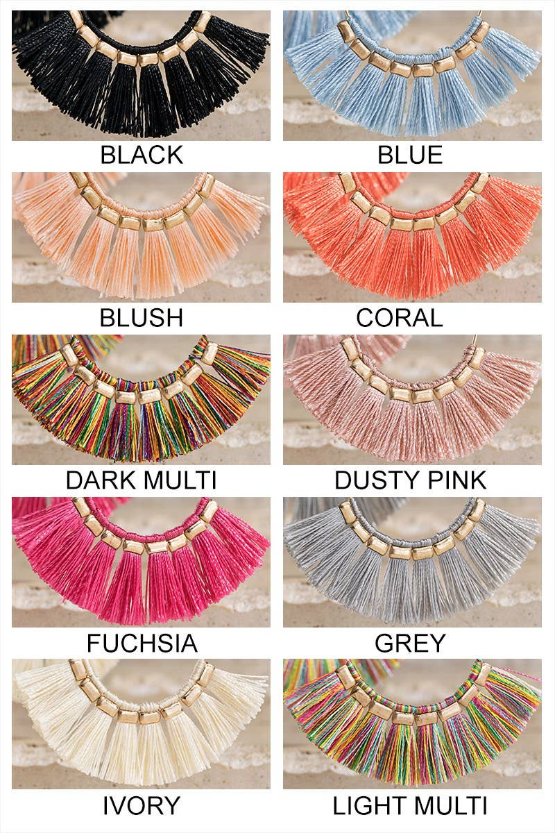 Boho Tassel Lightweight Teardrop Earrings