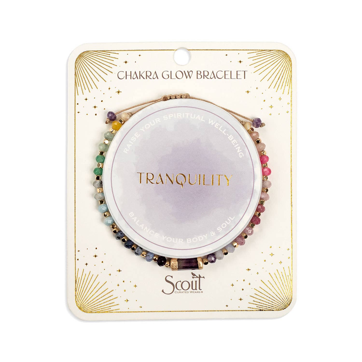 Chakra Glow Bracelet: Tranquility/Crown/Gold