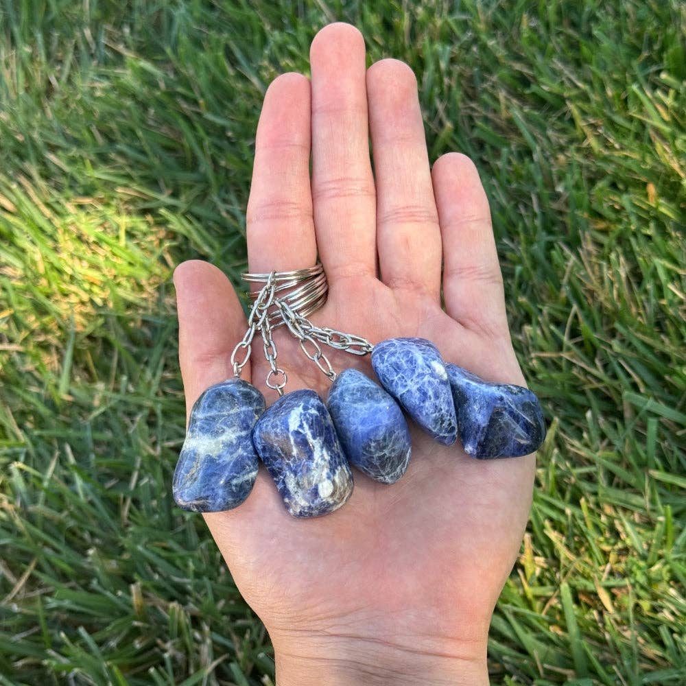 Keychain - Tumbled Sodalite