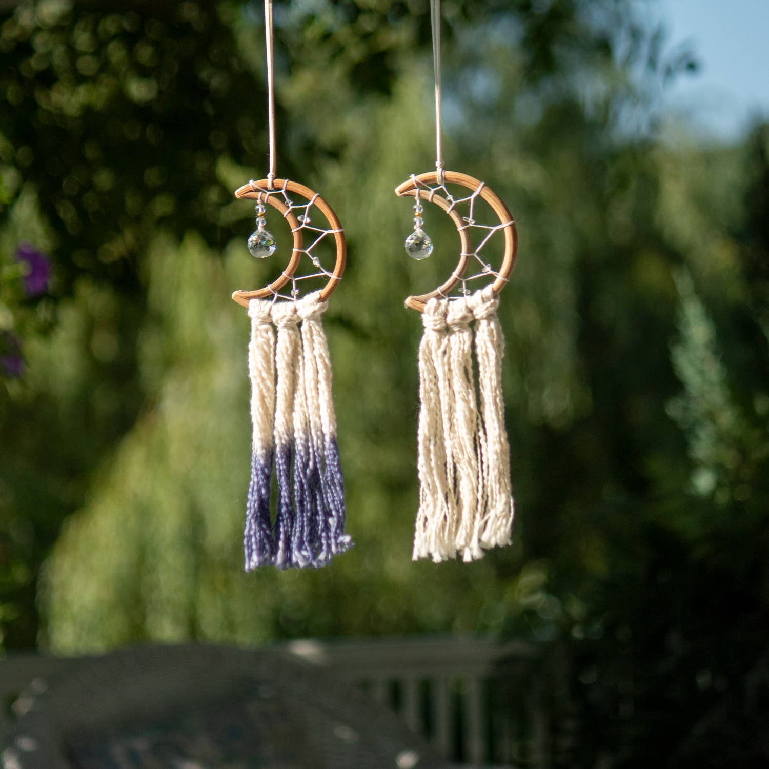 Little Blue Moon Handcrafted Wool Dreamcatcher