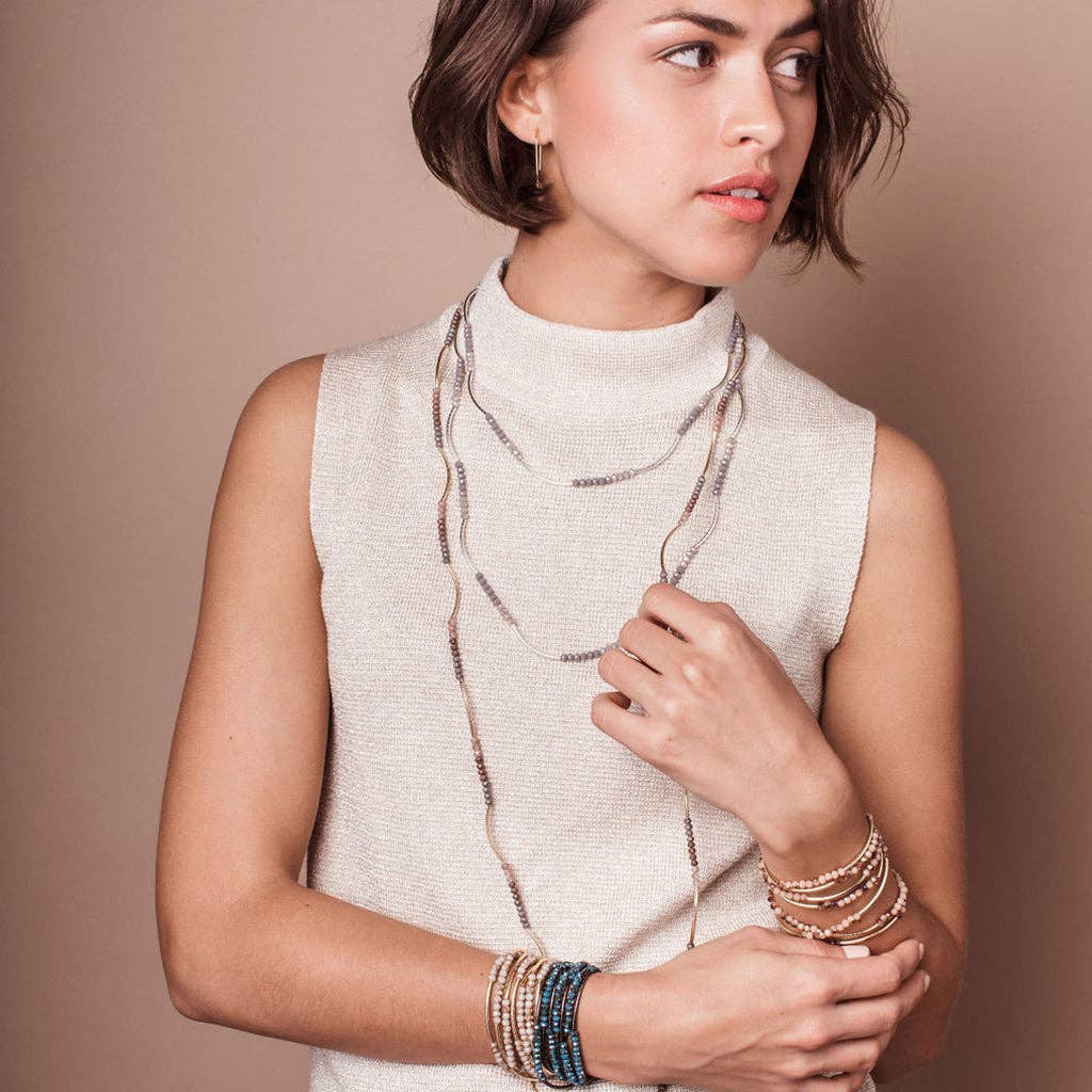 Scout Wrap: Matte Metallic Tri-Tone/Gold (Bracelet or Necklace)