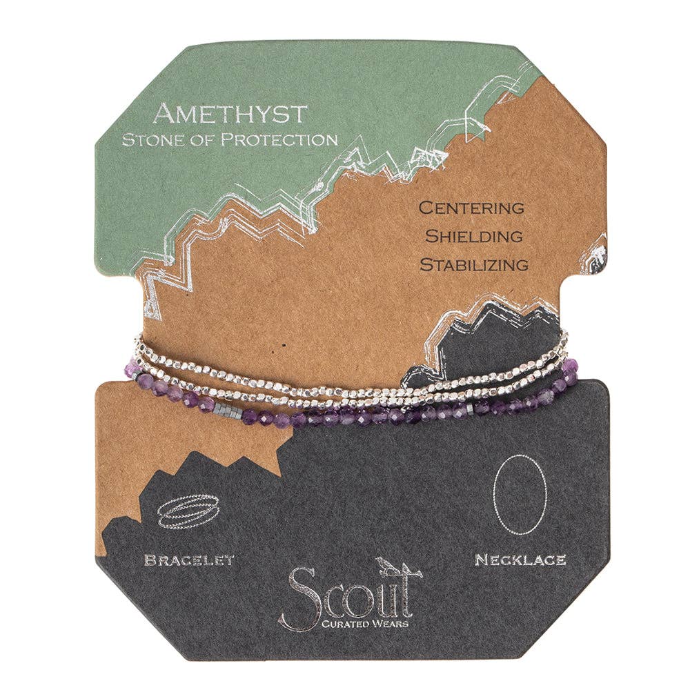 Delicate Stone: Amethyst - Stone of Protection (Bracelet or Necklace)