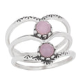 Rose Quartz “Rosie Pair” Sterling Ring
