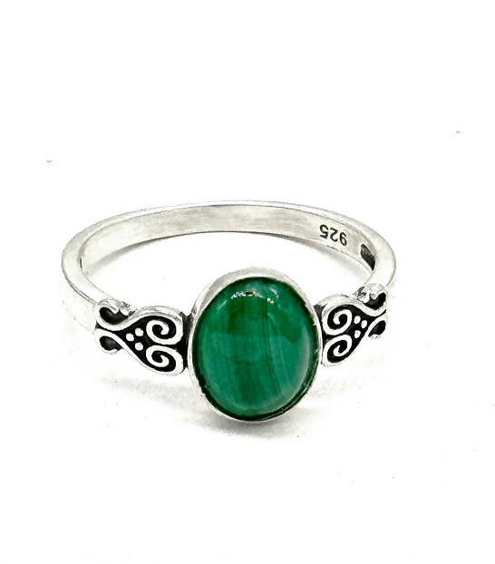 Malachite Sterling Silver Ring