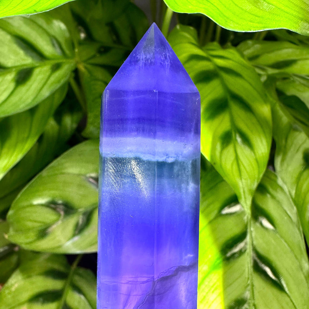 Purple Fluorite Crystal Tower Obelisk