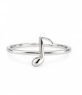 High Key Sterling Silver Music Note Ring