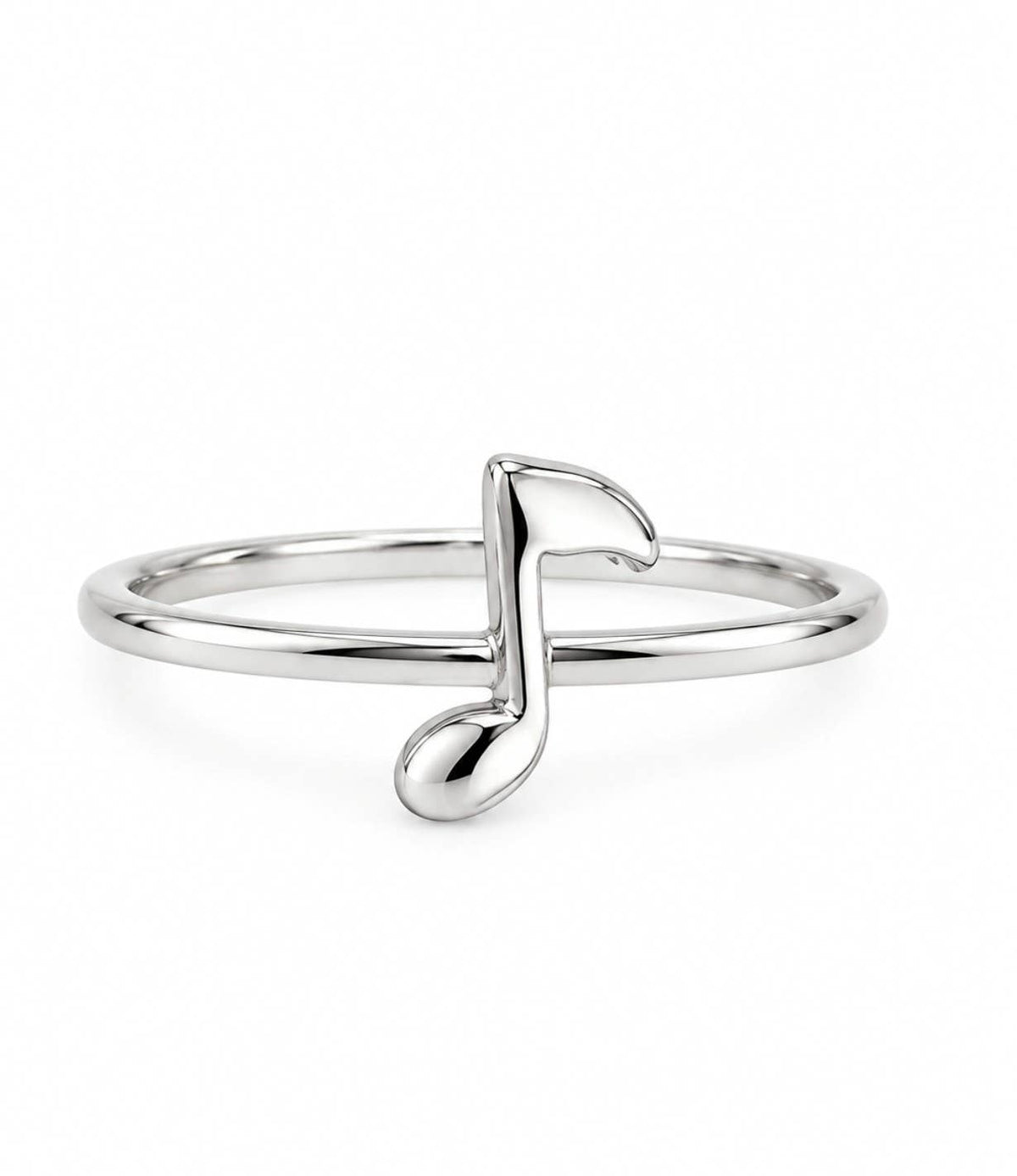 High Key Sterling Silver Music Note Ring