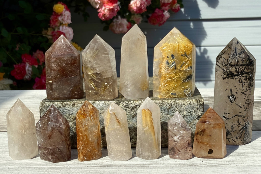 Rutilated Quartz Tower Obelisk Crystal Point