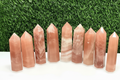 Strawberry Pink Calcite Crystal Obelisk Tower