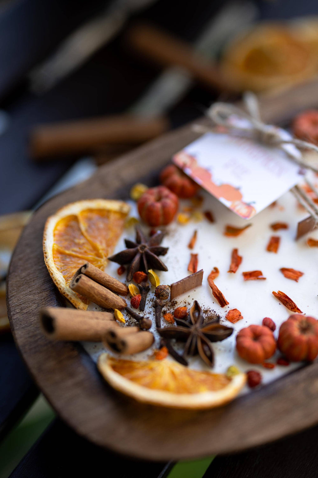 Autumn Wooden Candle/Fall Season/Pumpkin Orange Decoration/Pumpkin Pie/Fall Home Decor/Pumpkin Wood Bowl Candle