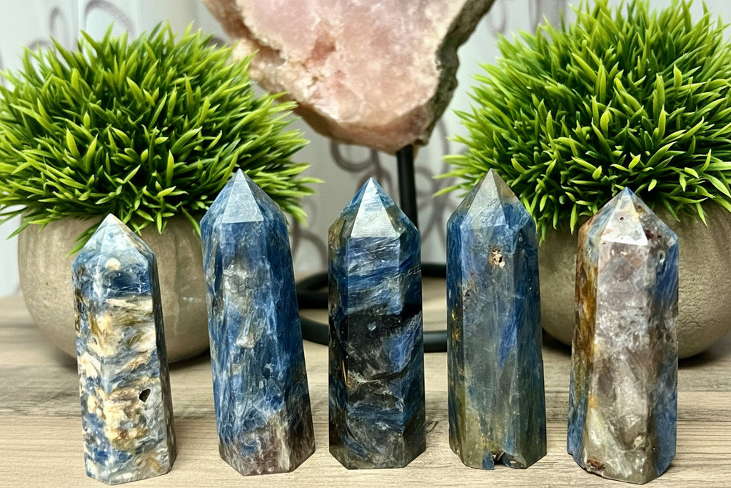 Blue Kyanite Crystal Tower Obelisk Point